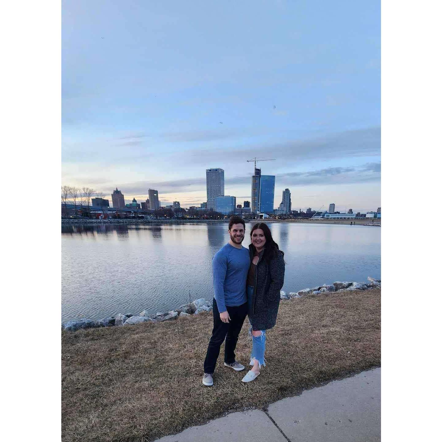 Flight #6 - February 2024: Drove down to Milwaukee from Oshkosh to visit Dan's college friends - Mike + Emily!