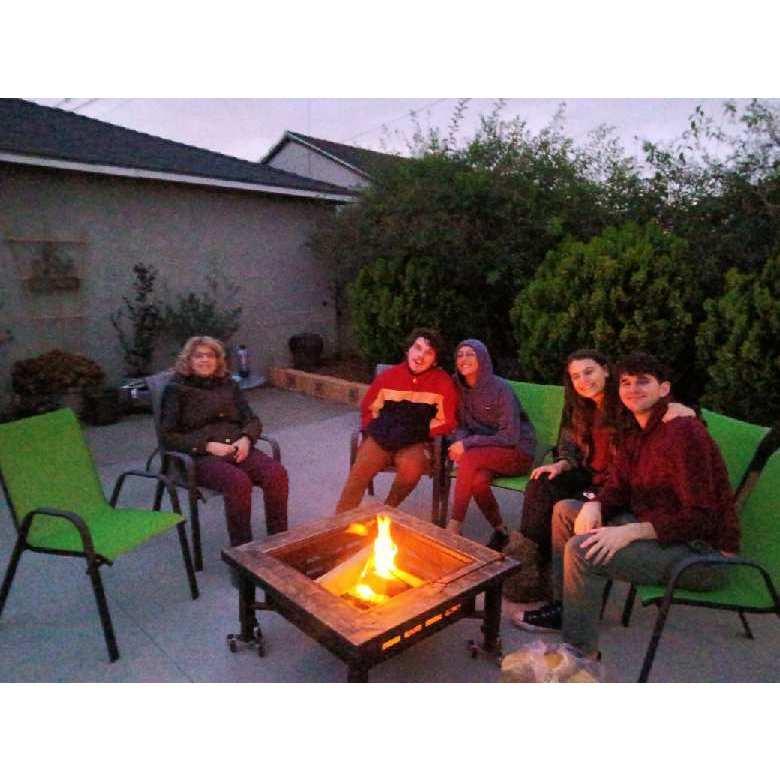 Summer smores with his family