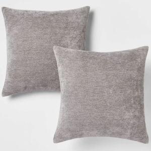 2pk Chenille Square Throw Pillows - Threshold™