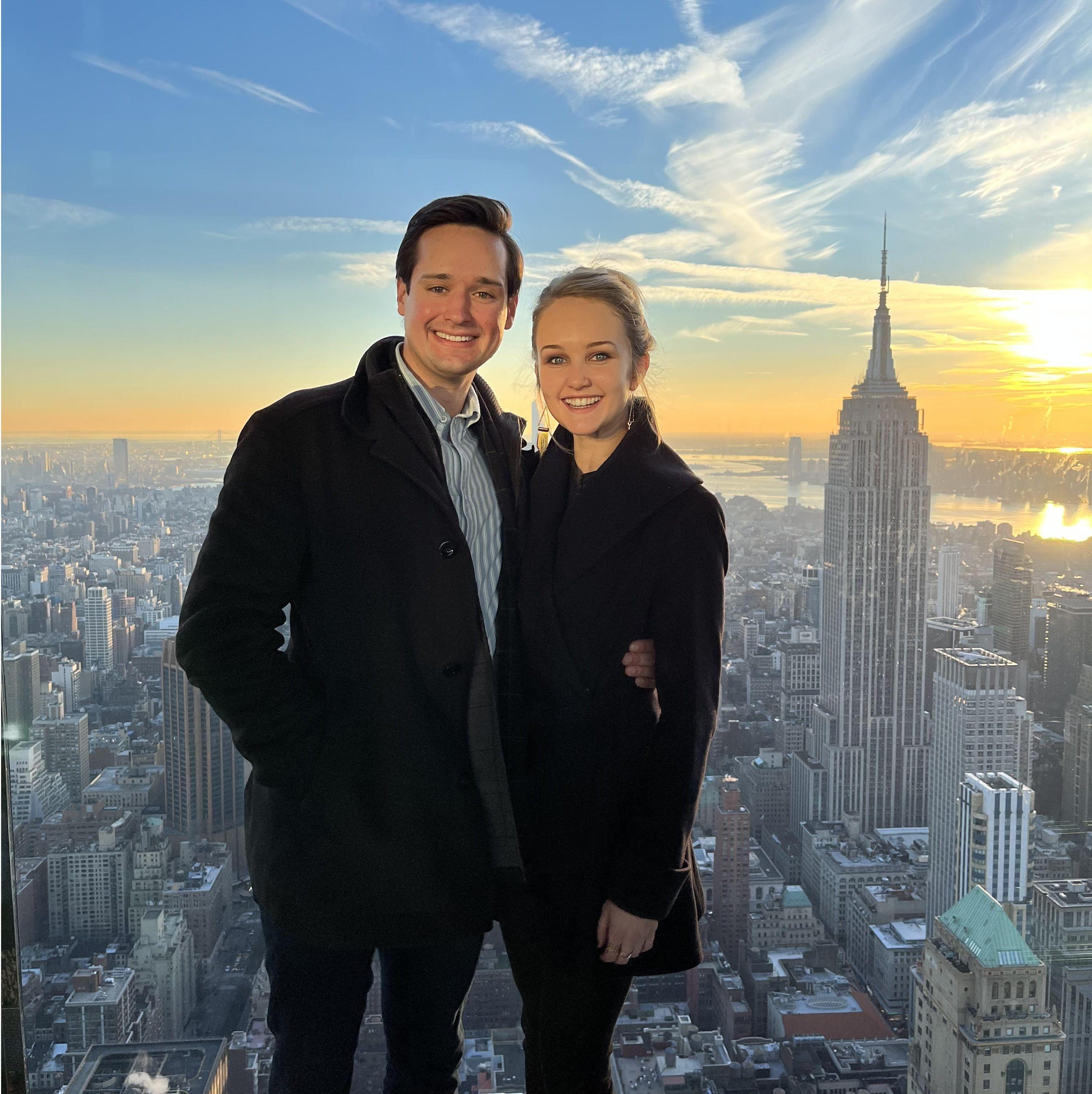 Enjoying the view from Jonathan's apartment (Jan 2022)