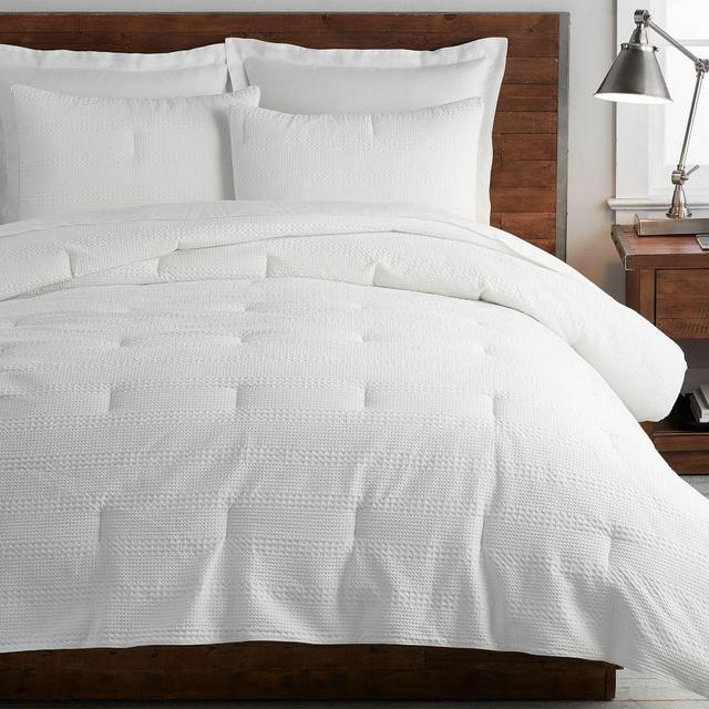 Waffle Weave Comforter, Full/Queen, White