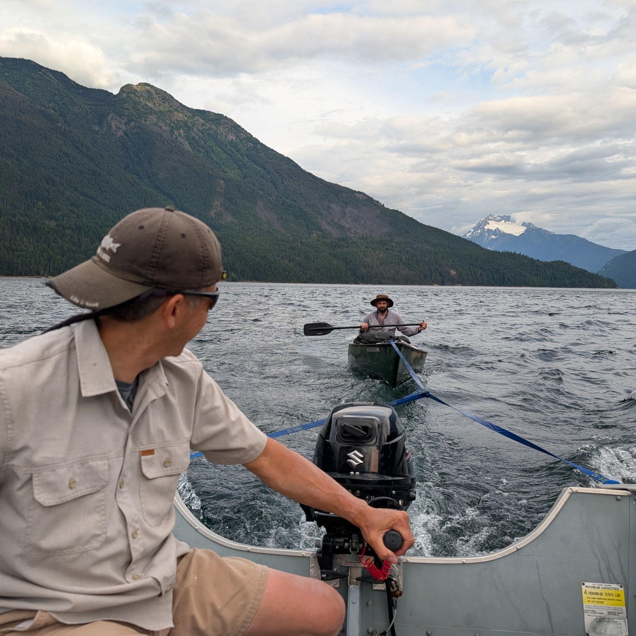 Getting a tow from newly made friends who were worried about us 😅