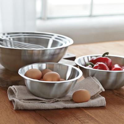 Stainless-Steel Nesting Mixing Bowls, Set of 5