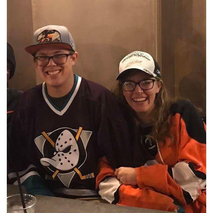 At a hockey game, let's go Ducks! November 2017