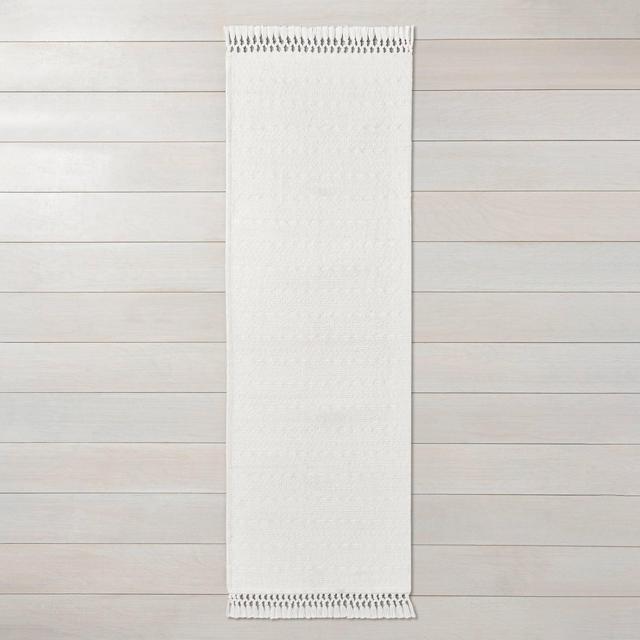 2'4" x 7' Patterned Stripe Runner Sour Cream - Hearth & Hand™ with Magnolia