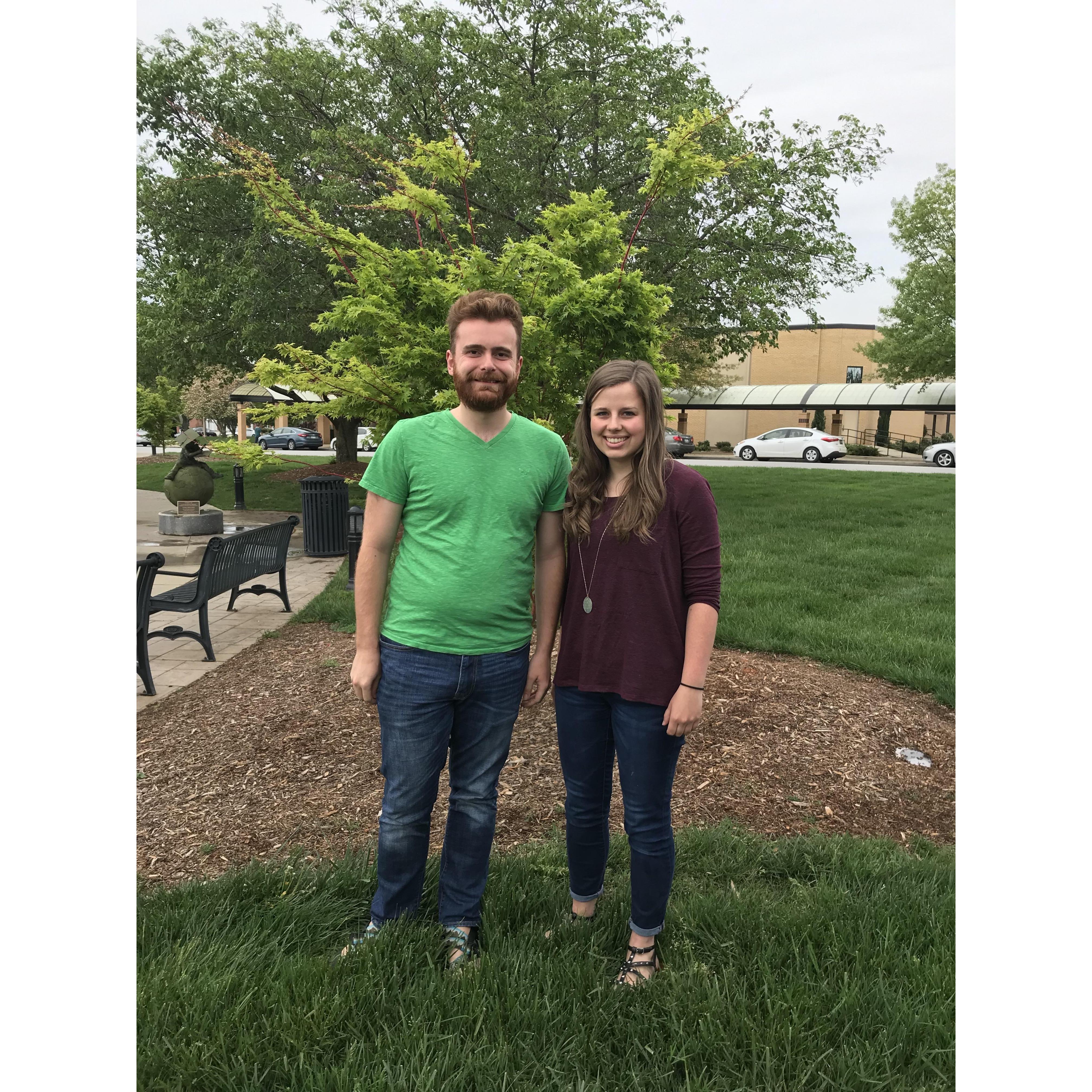 First photo together.....yes it was awkward