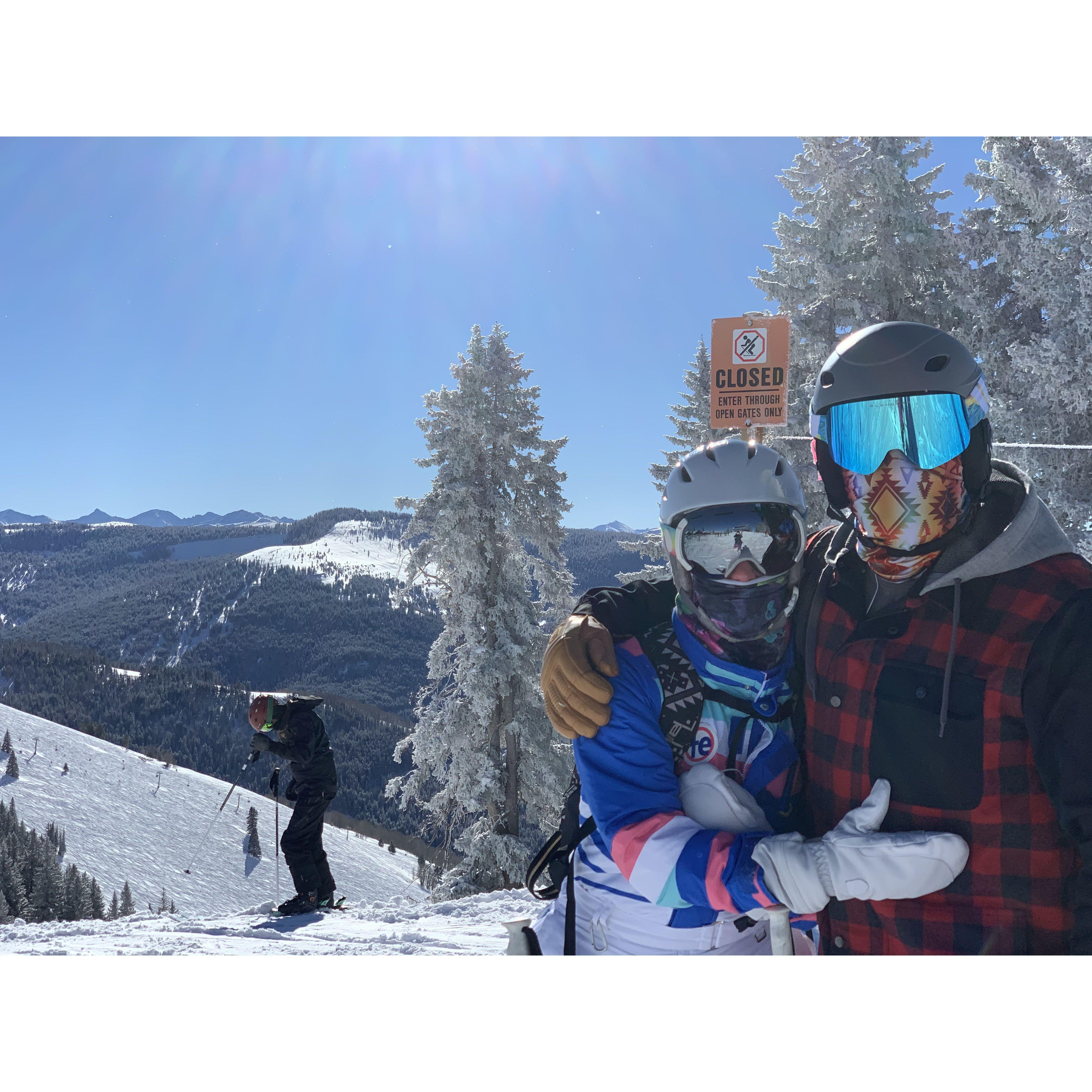 Our First year skiing at Vail together.
