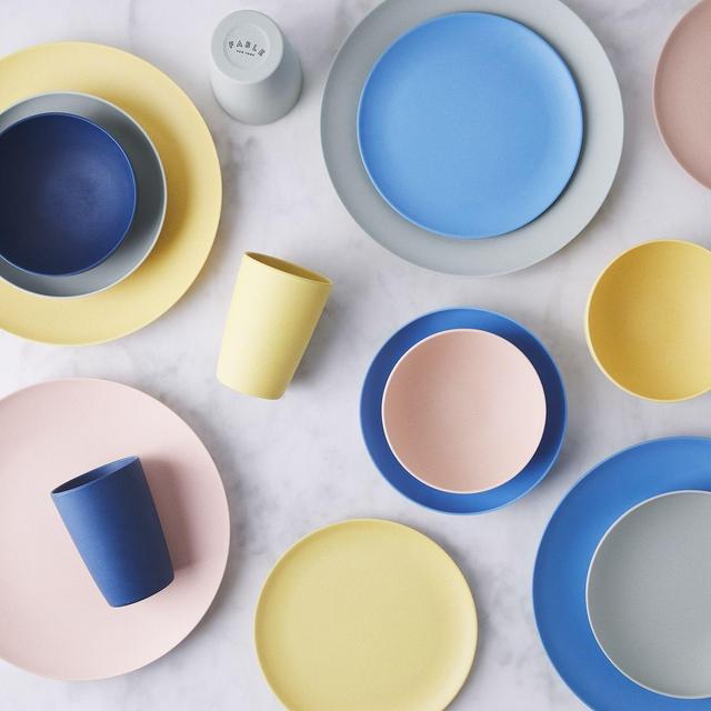 Fable Colorful Bamboo Dinnerware (color: mint)