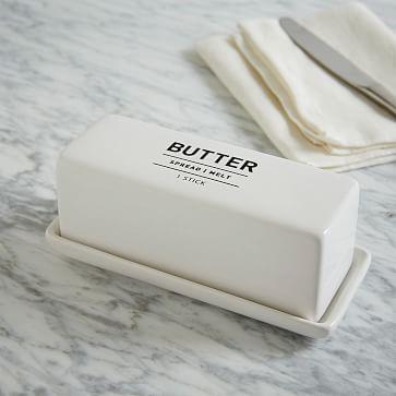 Utility Butter Dish - White