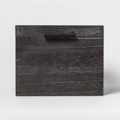 Small Decorative Dark Wood Crate Black 8"x11" - Project 62&#8482;