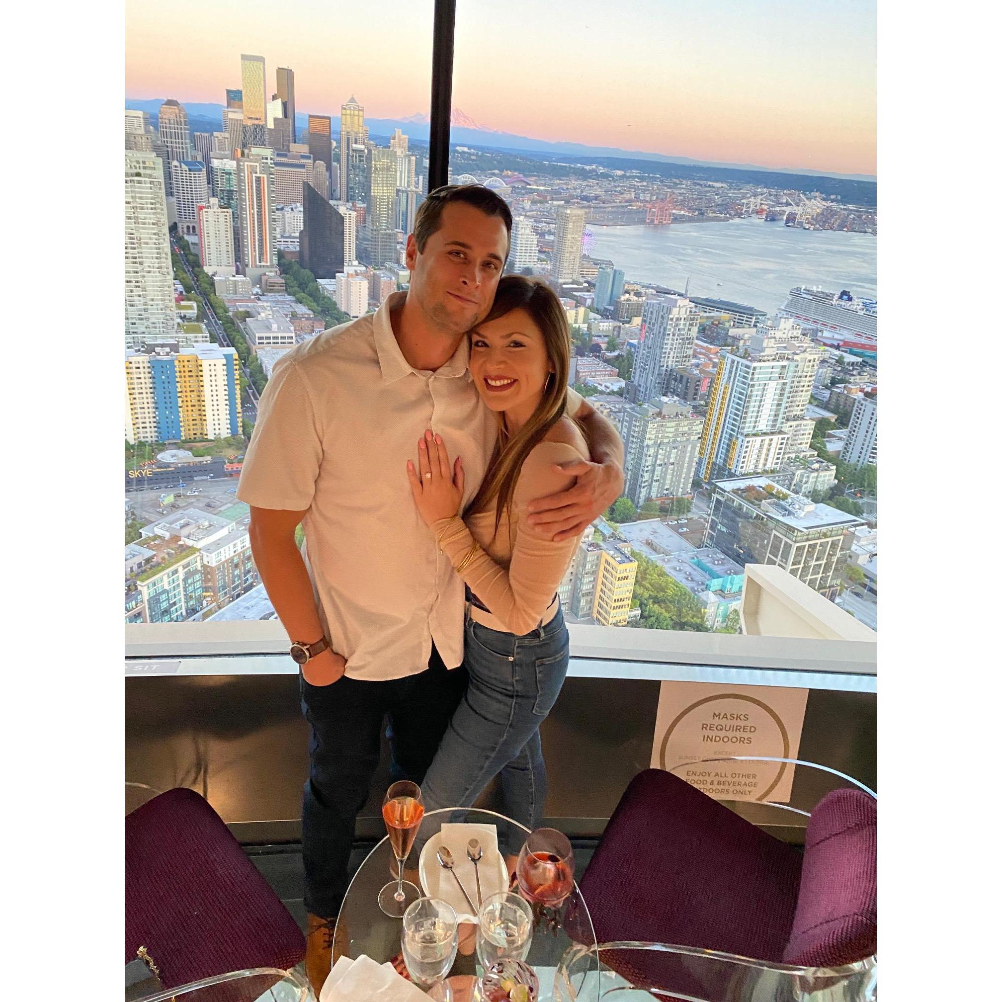Our trip to Seattle on top of the space needle.