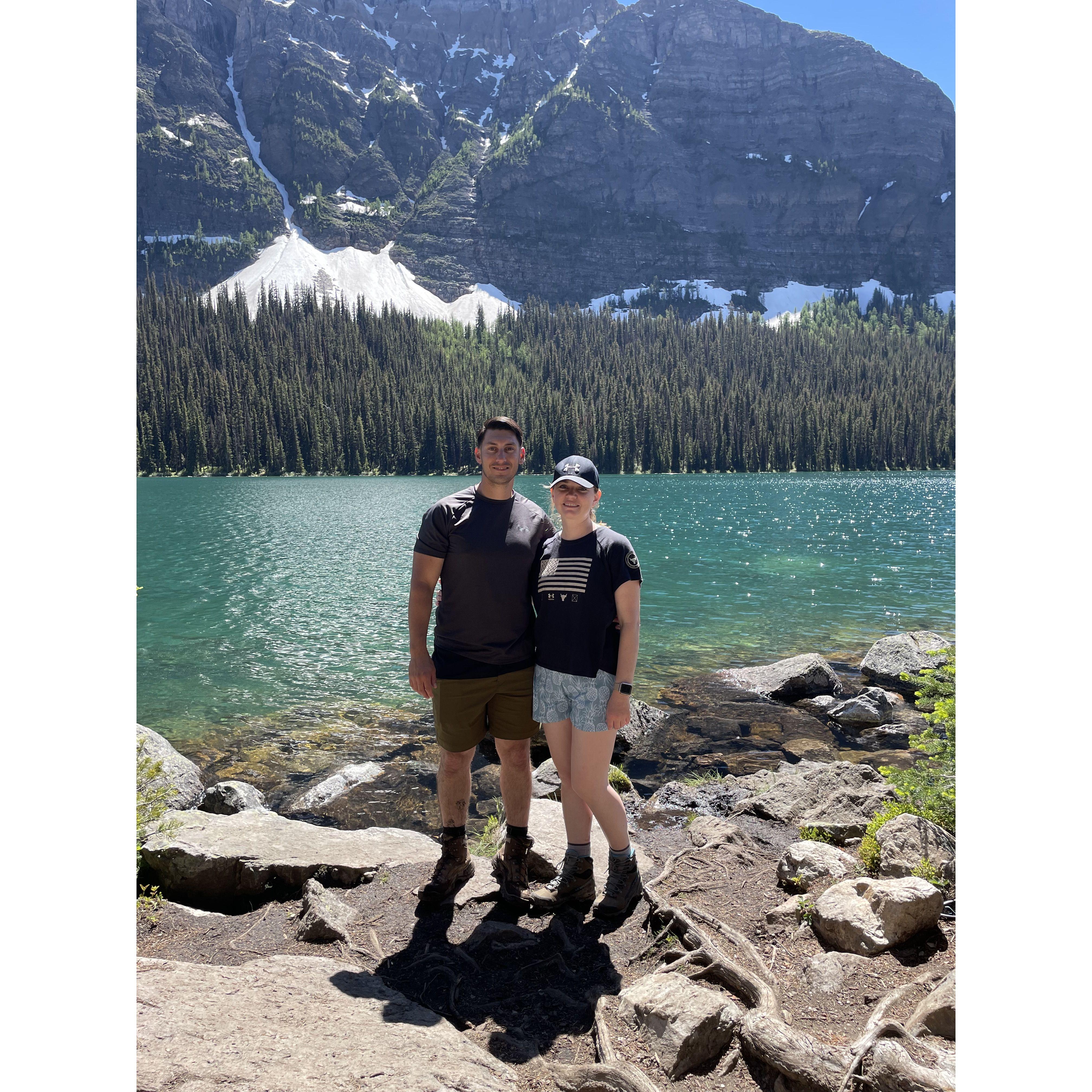 We hiked through Banff, Canada and came across Boom Lake