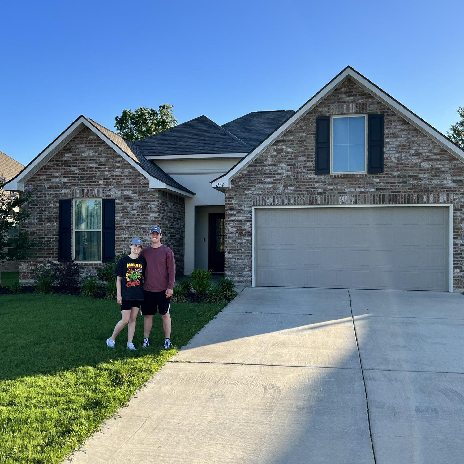 Our first home together in Bossier City, LA! We will forever love this house and all the mems made here