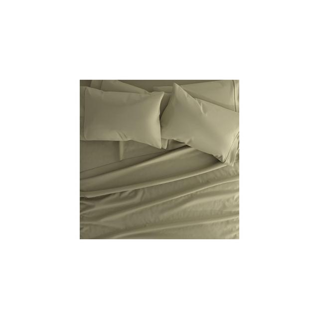 Solid 6 Piece Sheet Set - Ultra Soft, Easy Care - Becky Cameron, Sage, Queen