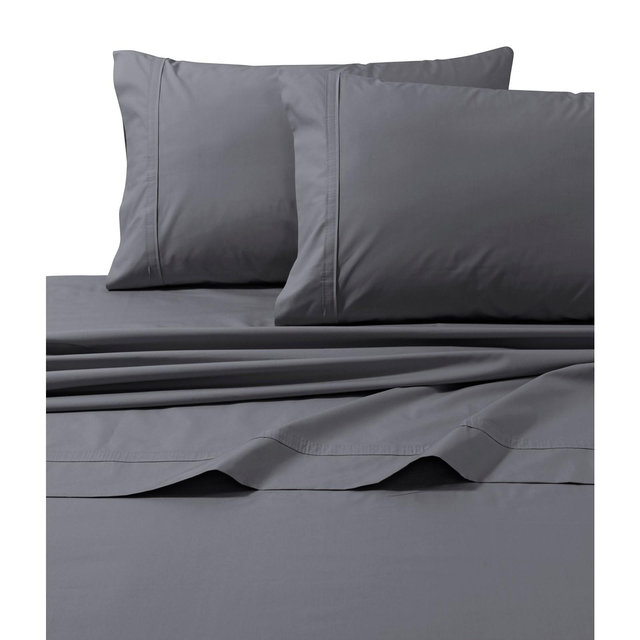 Tribeca Living 300 Thread Count Cotton Percale Extra Deep Pocket King Sheet Set