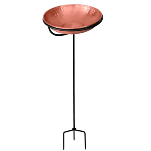 Monarch Abode Pure Copper Hand Hammered Bird Bath