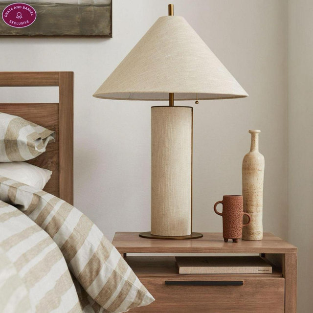 Crate and Barrel - Remi Linen Table Lamp