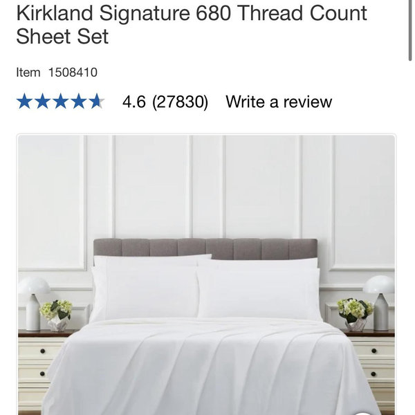 Kirkland Signature 680 Thread Count Sheet Set