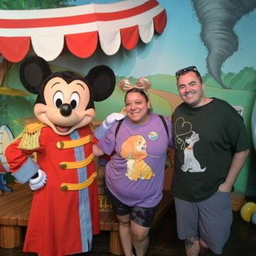 Our first Disneyland trip together! Fun Fact: Mickey LOVED our shirts!