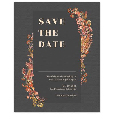Grey Rustic Wedding Digital Save the Date - Gramercy Corner