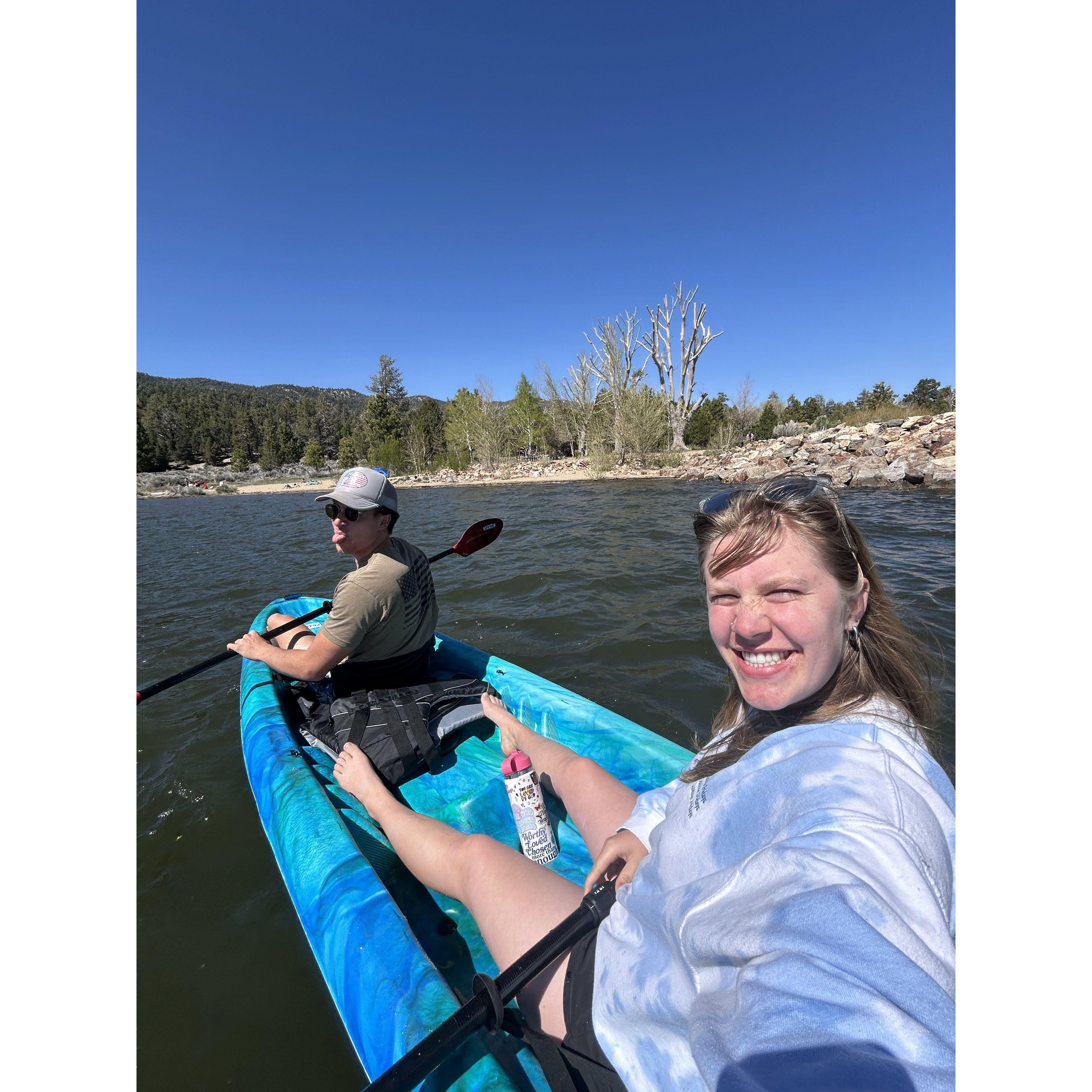 kayaking on Big Bear Lake