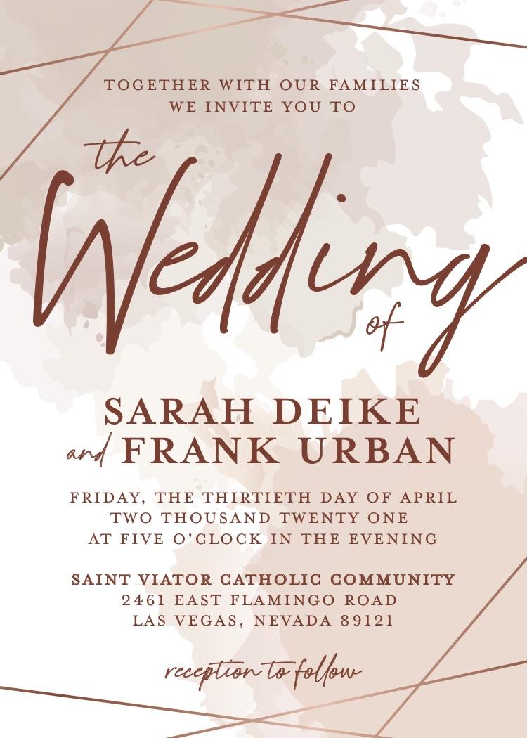The Wedding Website of Sarah Deike and Frank Urban