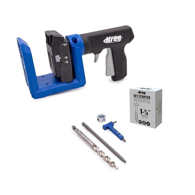 Kreg Pocket-Hole Jig - KPHJ520PRO2 - New Model - Premium Carpentry & Woodworking Tool - For Materials 1/2-1 1/2 Inches Thick - Includes 60 Pocket-Hole Screws