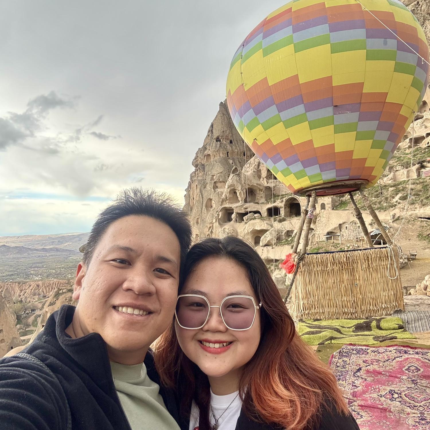 We weren’t able able to see floating hot balloons due to the bad weather :(