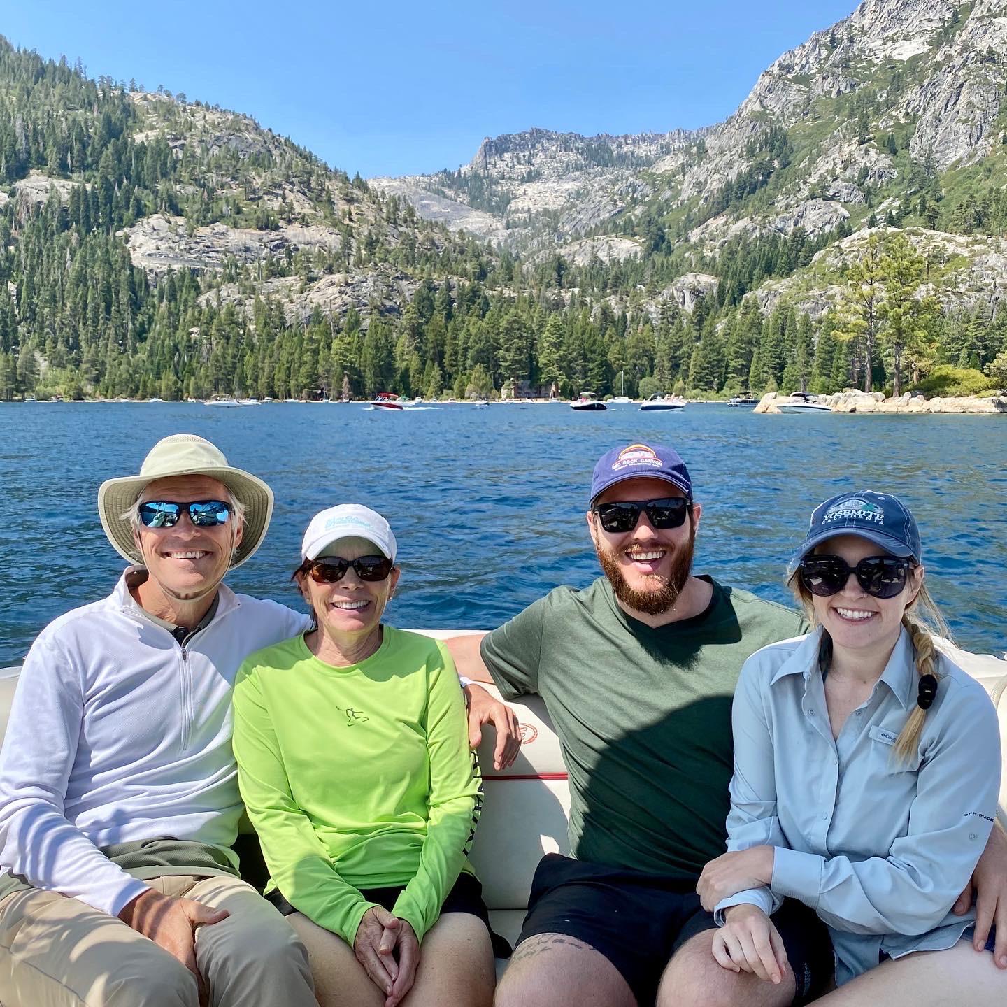 One of Diane's friends took us on a boat ride during a weekend stay in Lake Tahoe!