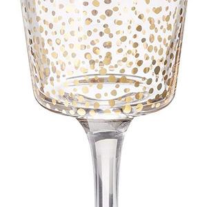 Fitz and Floyd Luster White Wine Glasses (Set of 4), Gold