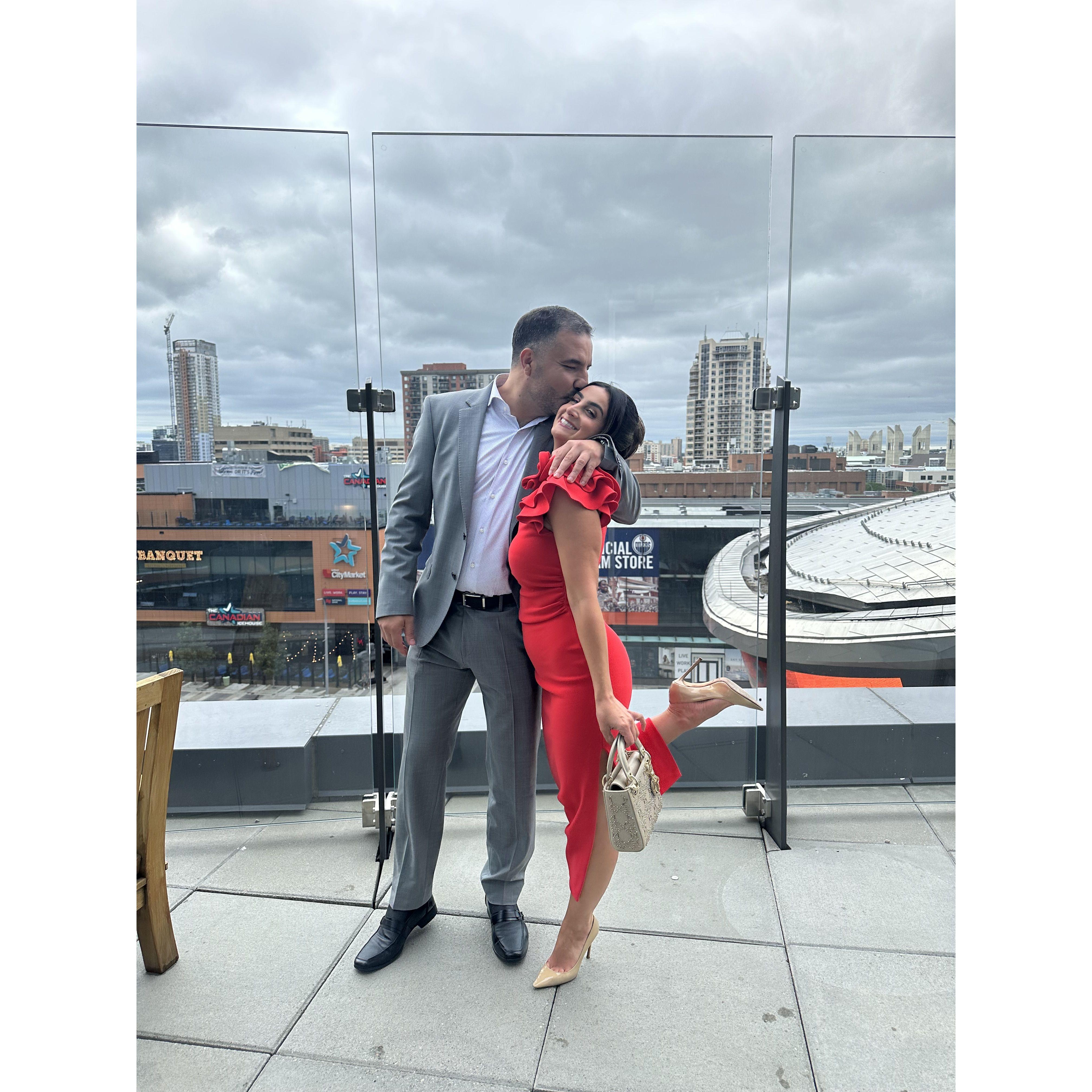 At our first wedding together, Bassem forgot his suit in Texas. While I panicked, he shrugged and said, “It’s okay. I’ll always need another suit.” Crisis averted..a testament to his calm problem-solving skills!