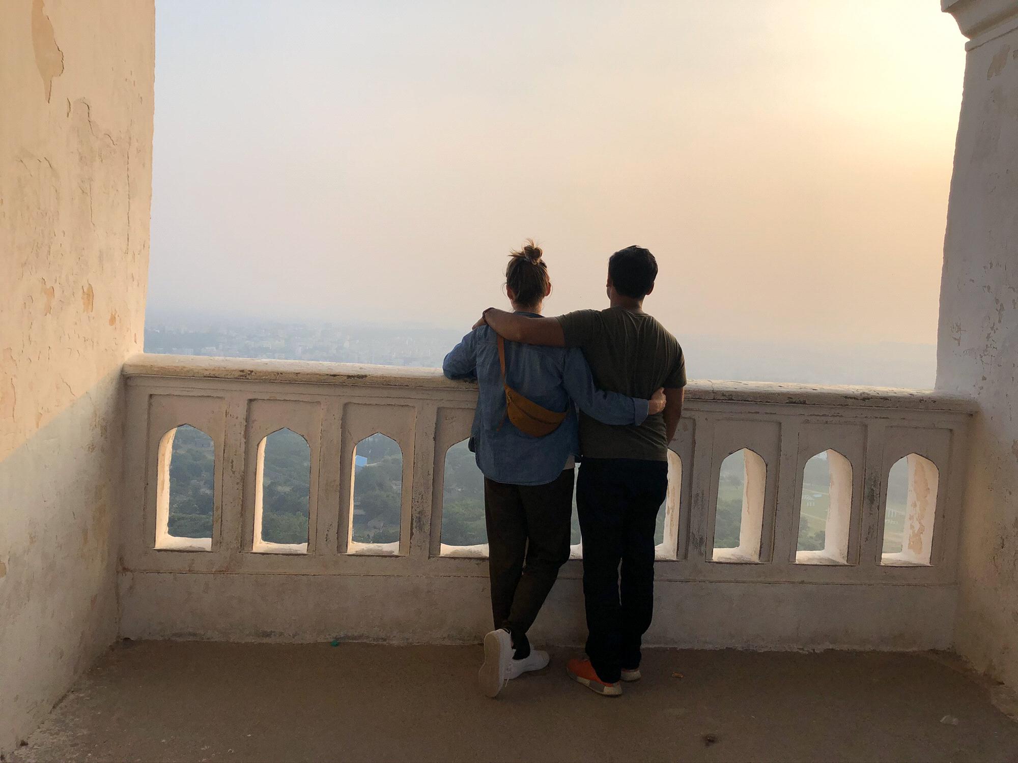 Taking in the sites in Hyderabad