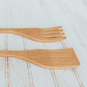 12 inch Cherry Caesar Salad Utensil Set