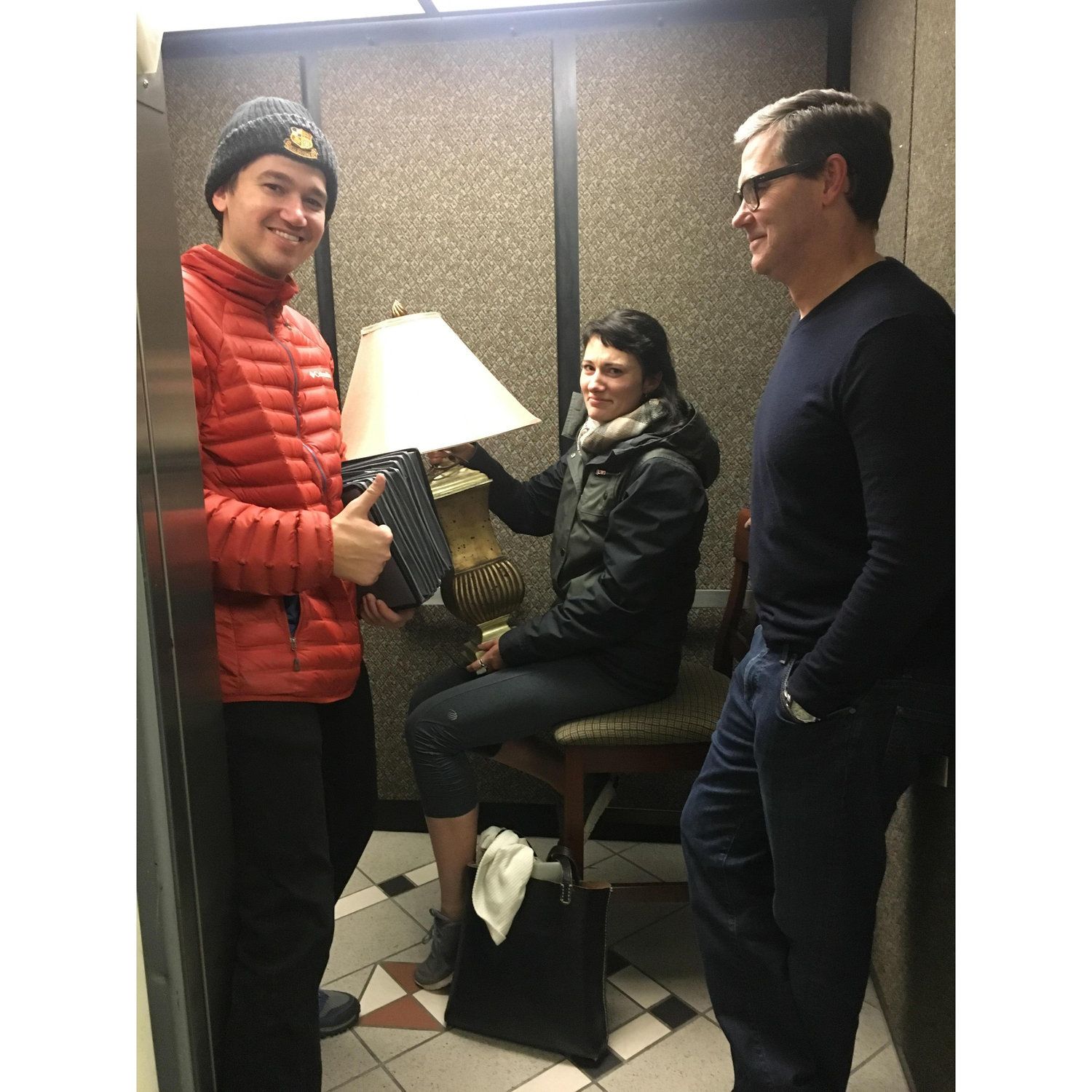 2016. Co-Workers. Sophie doesn't remember the first time meeting Grant. Grant does. He said, what's it like working here. And Sophie, who was very busy on a project said... good. It was heaven.
