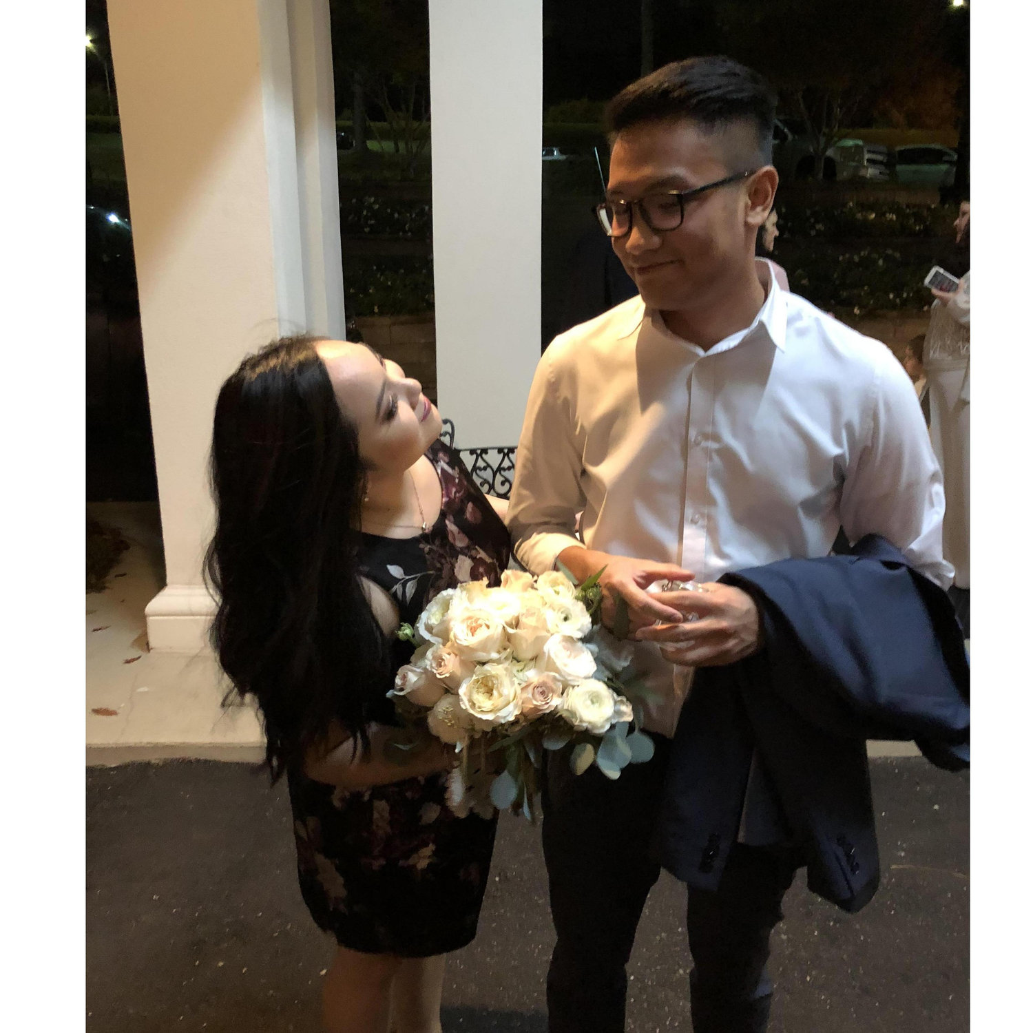 Catching my first bouquet in 2018.