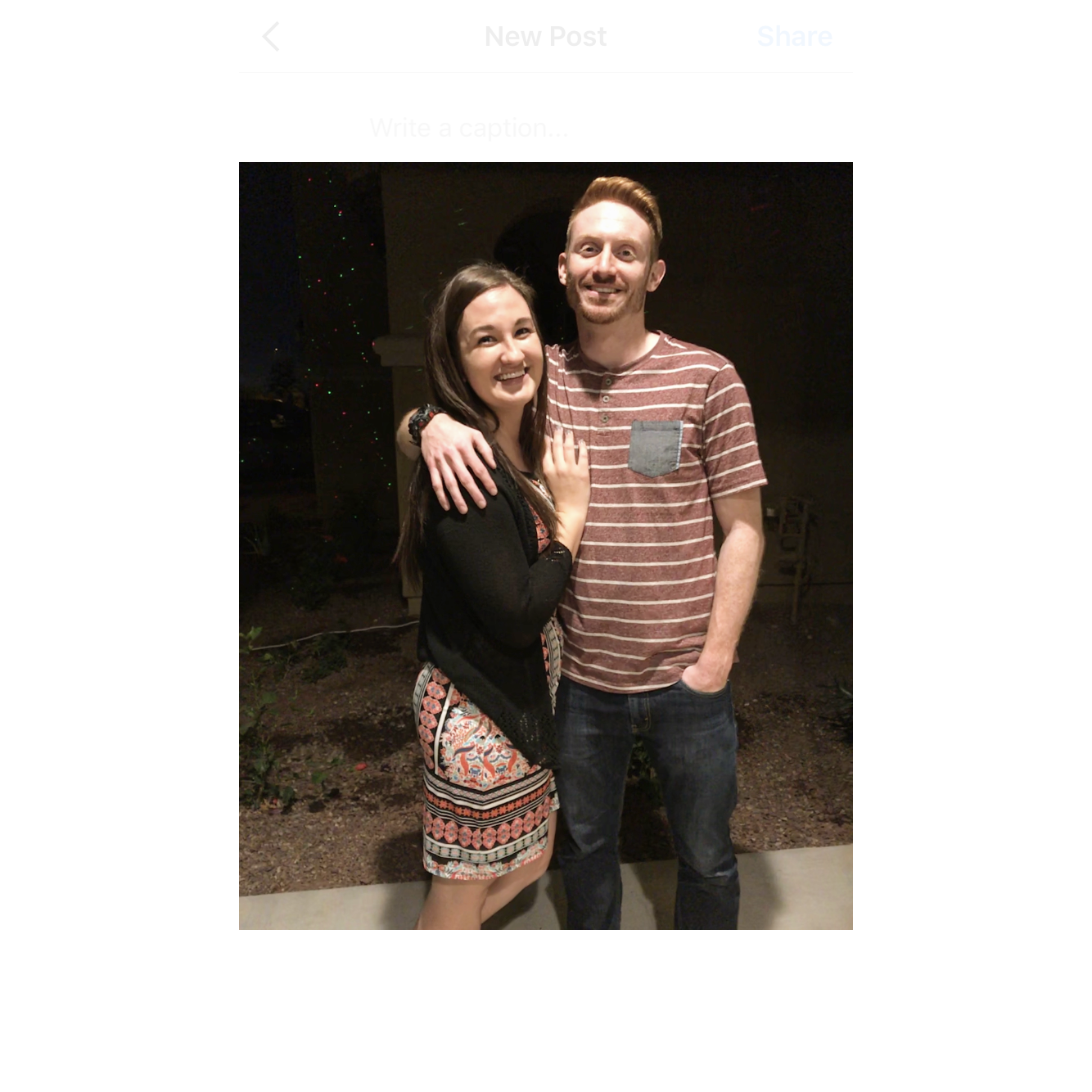 Our first ever picture together: Thanksgiving 2017