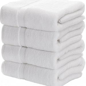 Luxury White Bath Towels for Bathroom-Hotel-Spa-Kitchen-Set - Circlet Egyptian Cotton - Highly Absorbent Hotel Quality Towels - 27x54 Inch - Bulk Set of 4