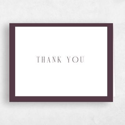 Dark Plum, Purple Wedding Thank You - Ciel Landscape