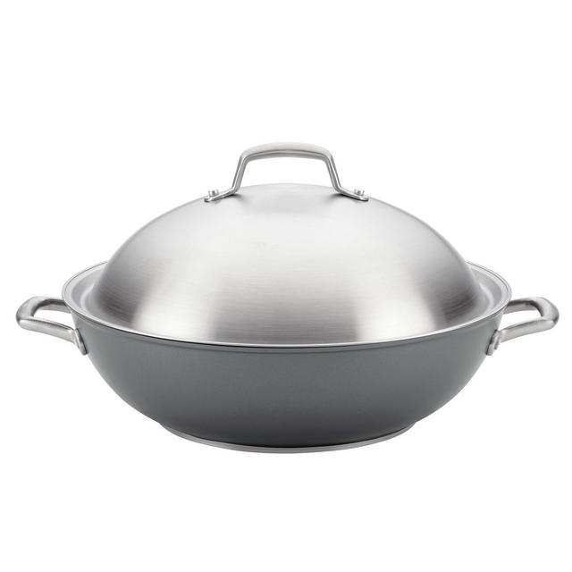Anolon Accolade Forged Hard-Anodized Precision Forge 13.5" Covered Wok