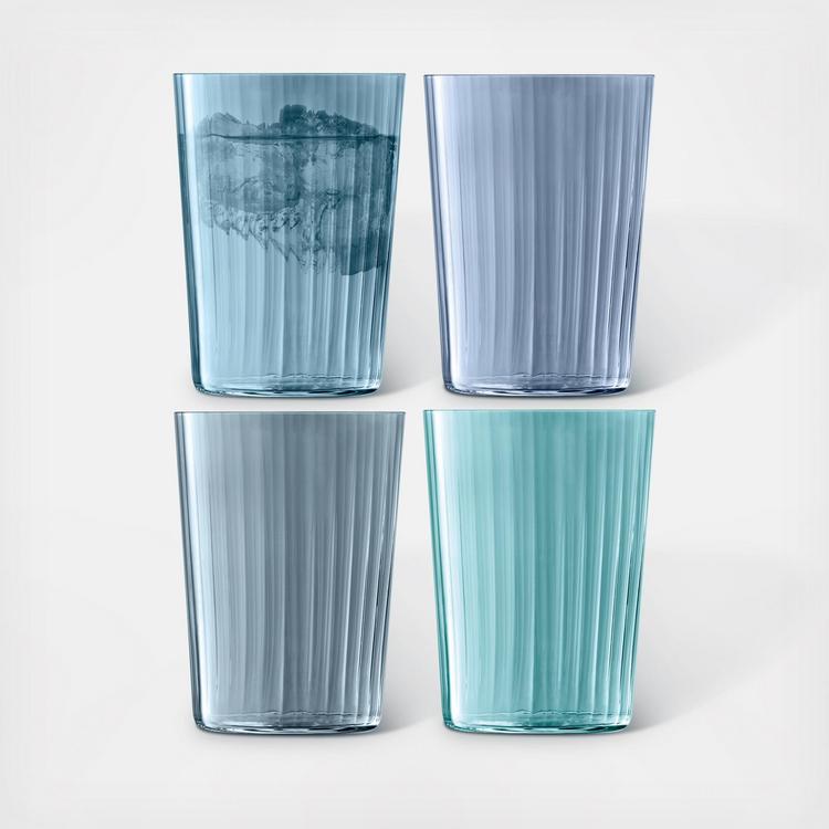 Fluted Glass Tumblers, Set of 2