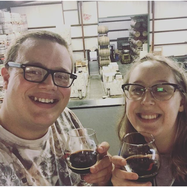 Visiting the Newport Storm Brewery in 2017.