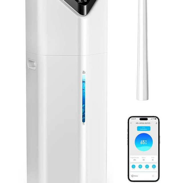 AERZY 5Gal Smart Humidifier Large Room up to 2800ft², 1000mL/h, APP & Remote Control, 180° Auto Rotating Nozzle, 24H Timer, 60H Supersized Cool Mist Humidifiers for Whole House Home Office Plants