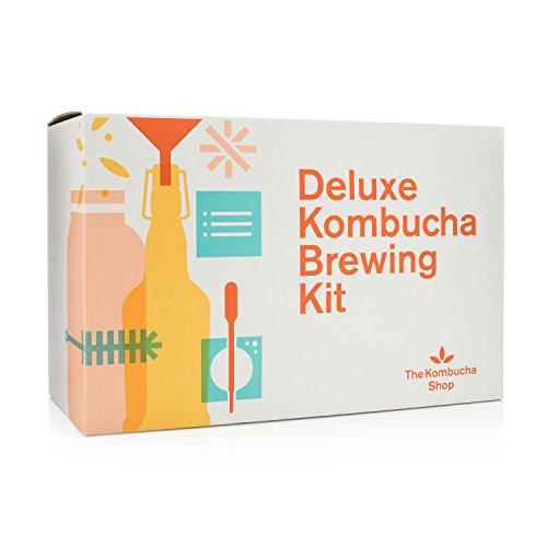 Deluxe Kombucha Brewing Kit - Six Swing Top Bottles, Stainless Steel Funnel, Custom Bottle Brush & Our Original Brewing Kit