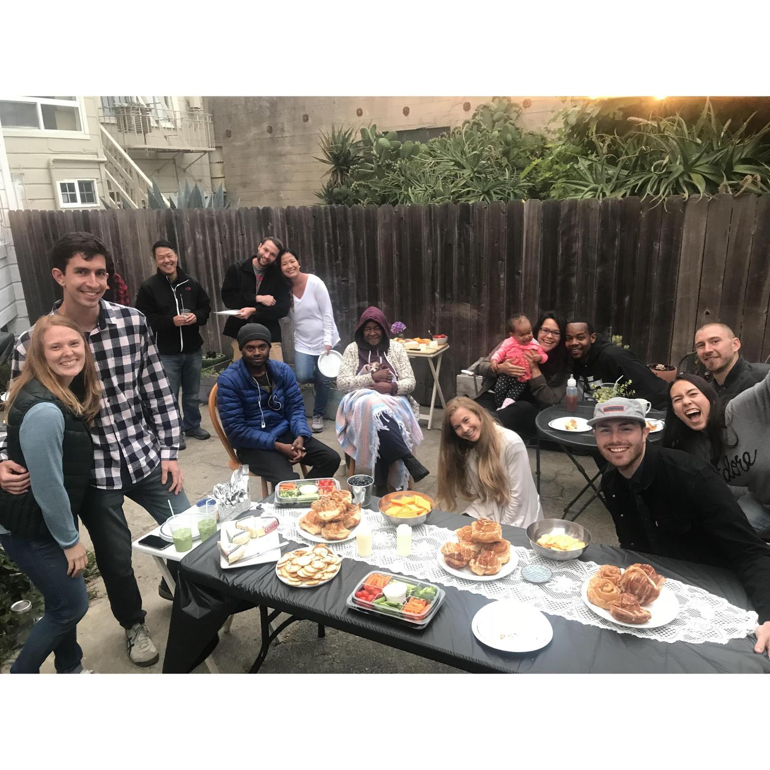 The sweetest church family and friends who threw us an engagement party. ((THANK YOU GUYS!)) Sweet time to celebrate and worship Jesus together!