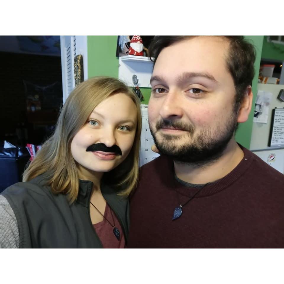 couples who have mustaches together, stay together.