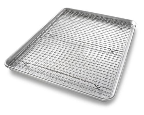 USA Pan Extra Large Bakeable Nonstick Cooling Rack and Pan Set