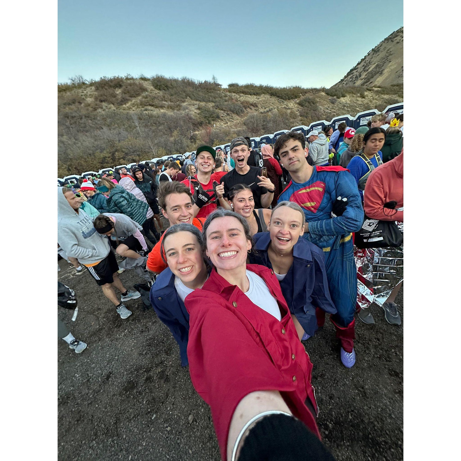 Running the Haunted Half together with friends.