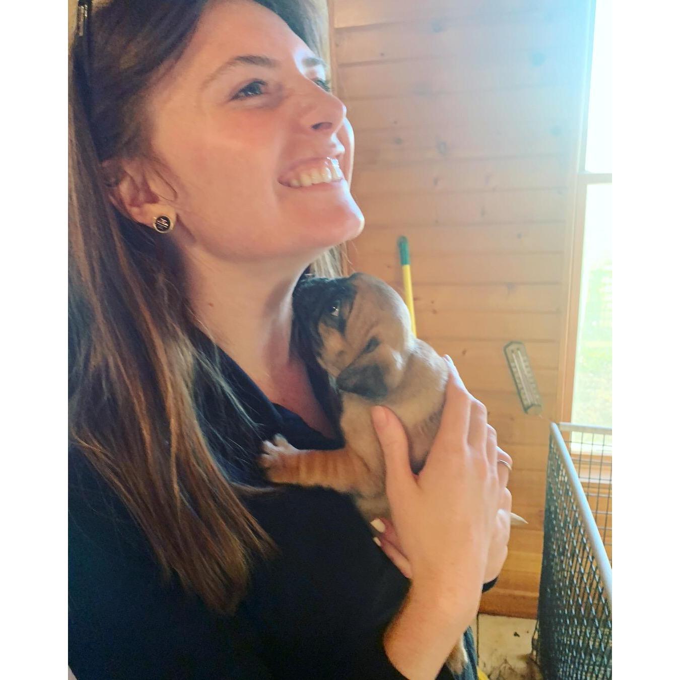 When we first met our puppy, Chase