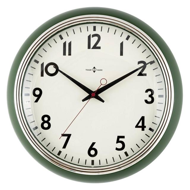 14" Schoolhouse Wall Clock Olive - Threshold™