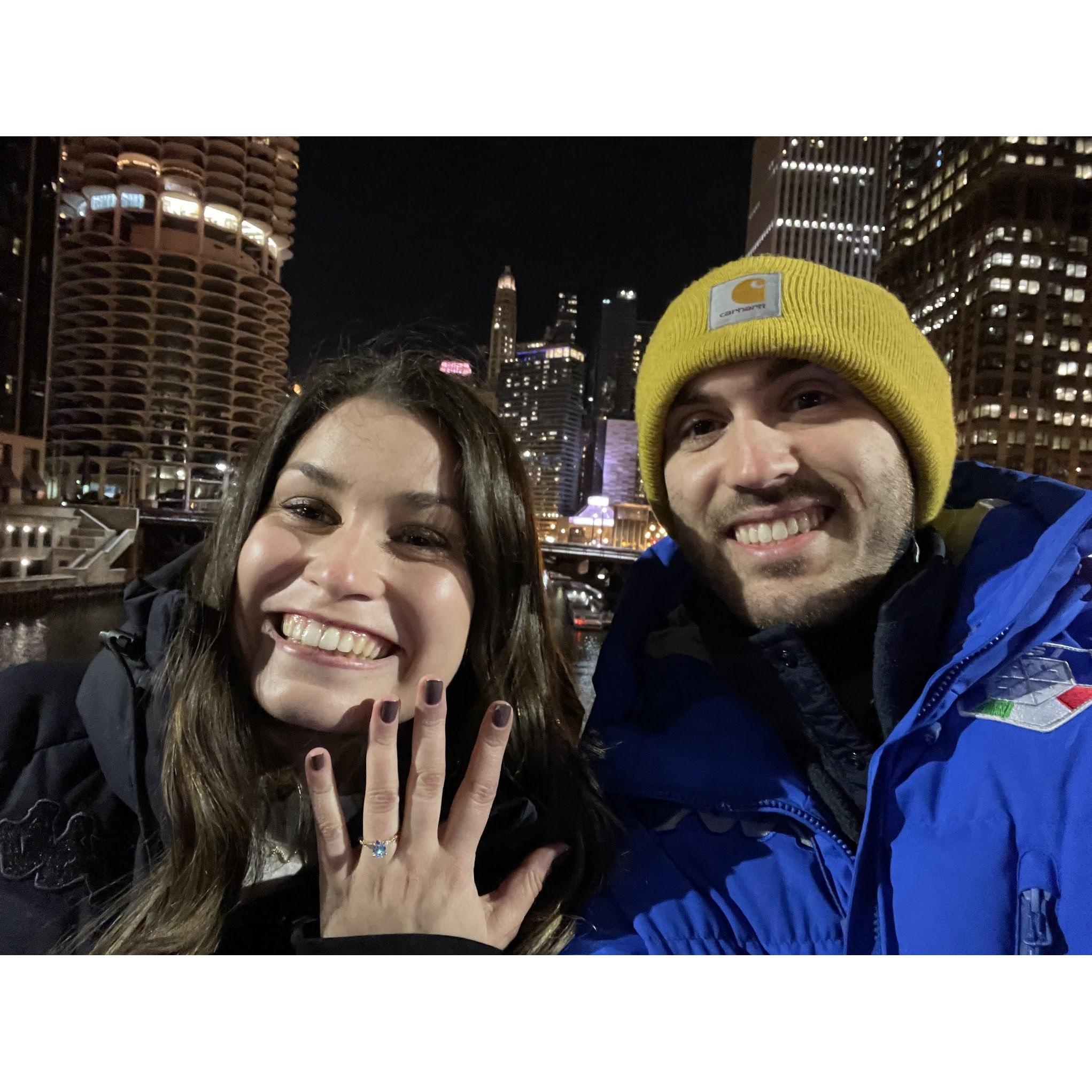 This was taken the moment after we got engaged.